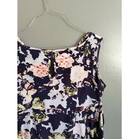 Gap Maternity Women's Size XS Black Floral Sleeveless Mini Dress - Picture 3 of 6